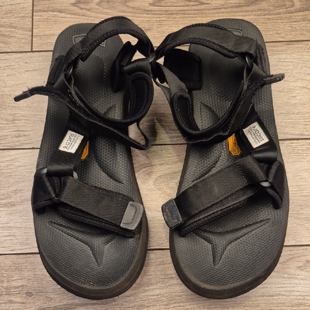 SUICOKE Depa-V2 Black Strap Rubber Sz 11 Mens Streetwear Outdoor Sandals Shoes